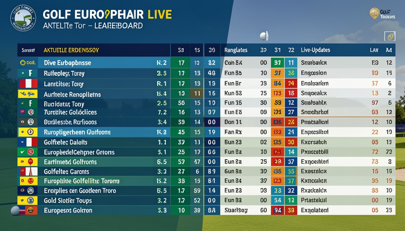 golf european tour live leaderboard